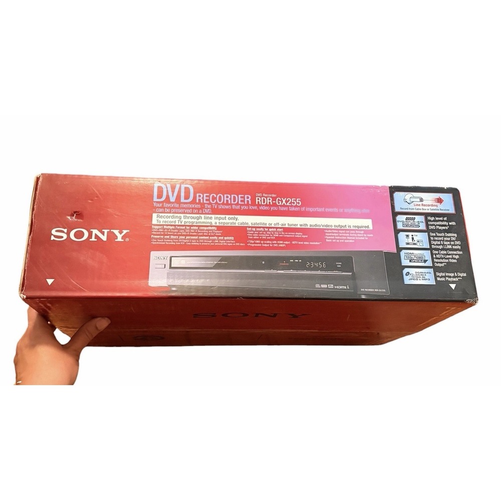 Sony RDR-GX255‎ DVD Recorder Open Box Never Used Brand New
